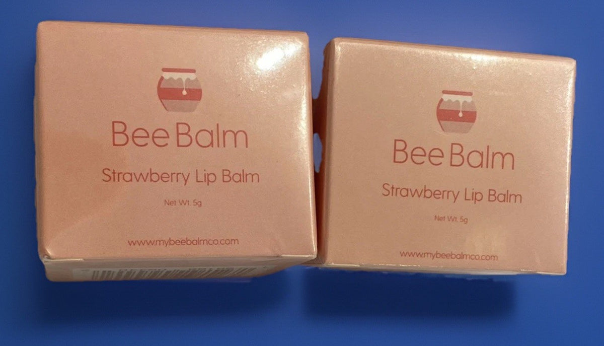 Strawberry Lip Balm Set - 2 Moisturizing Lip Balms for Soft Lips