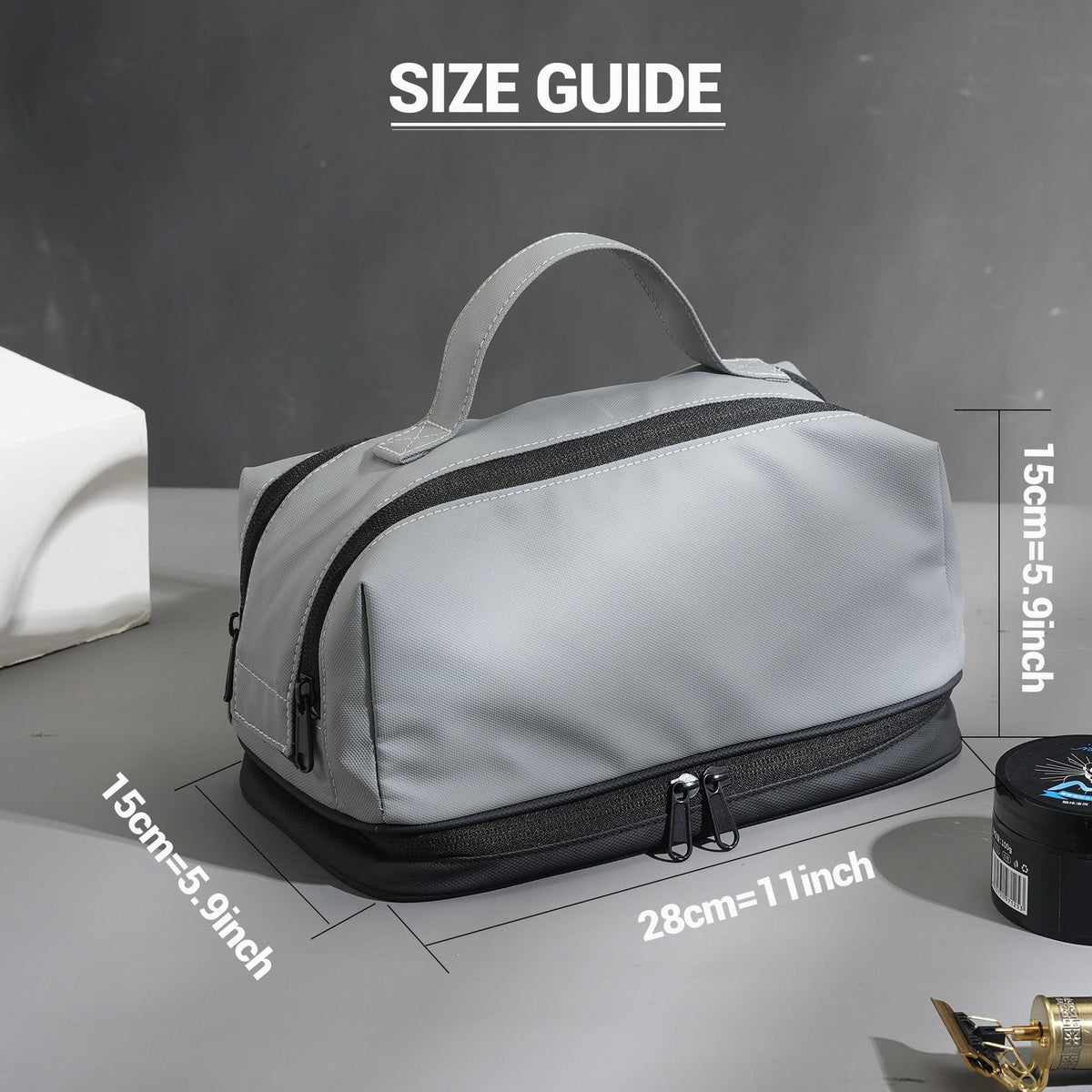 Large Waterproof Travel Toiletry Bag for Men & Women – Organizer with Wet & Dry Compartments