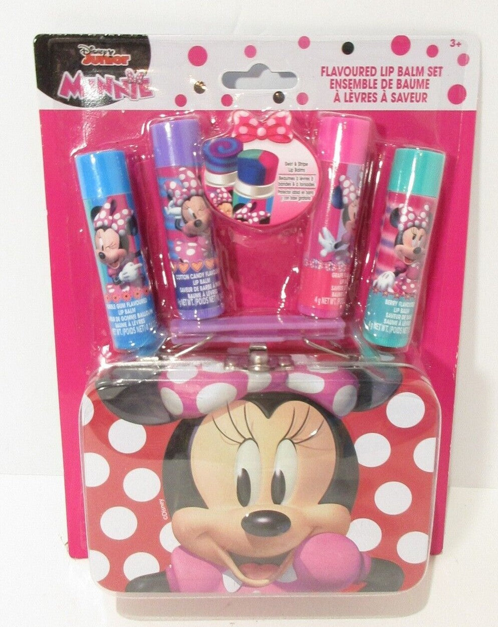 Minnie Lip Balm Set with Metal Case - Flavored Lip Care Pack