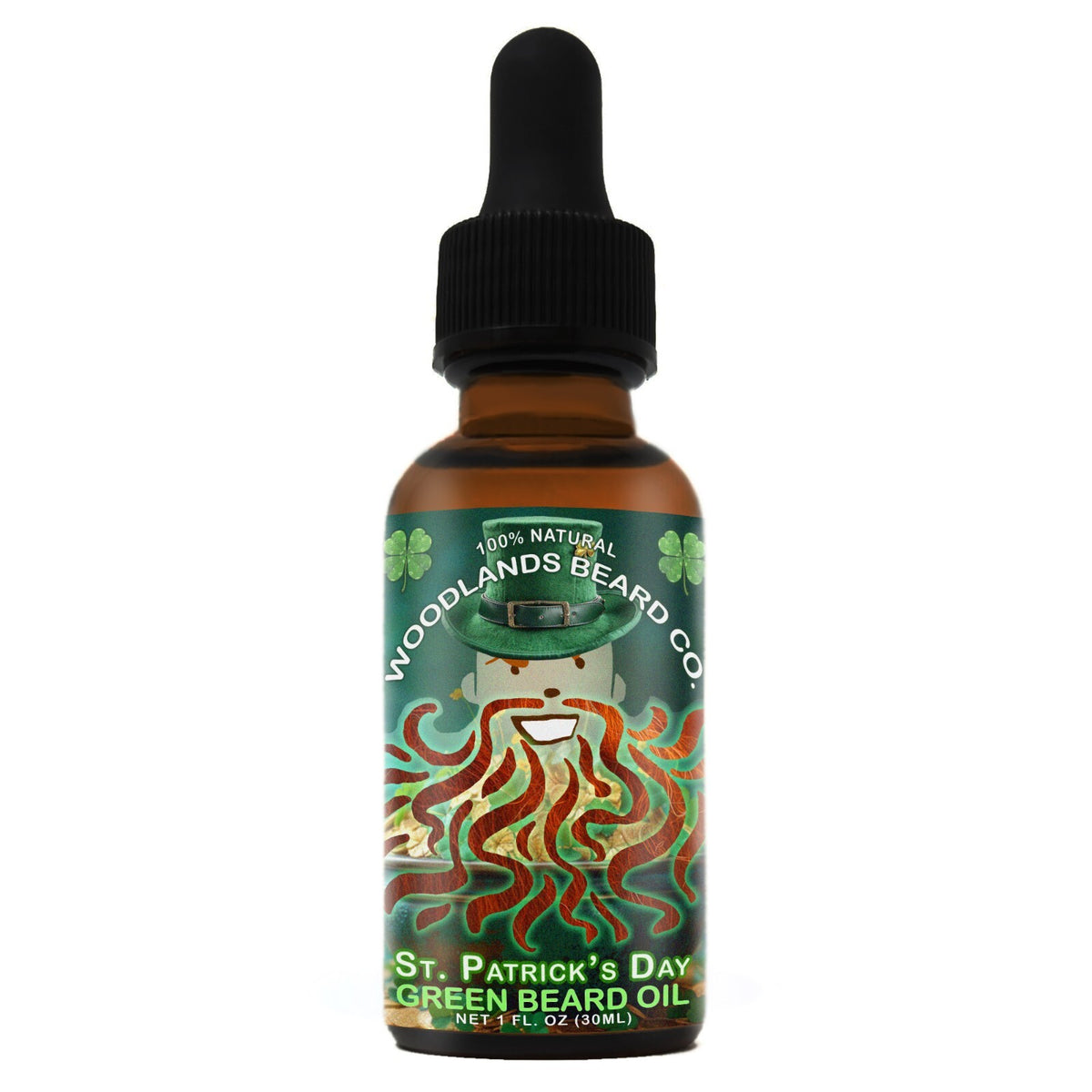 Festive Green Beard Oil with Rosemary, Lavender & Mint - Nourishing Beard Care