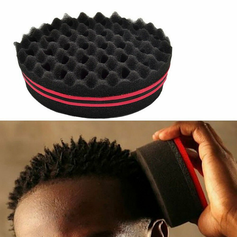 Double Side Magic Twist Hair Brush Sponge Afro Curl Wave Tool USA