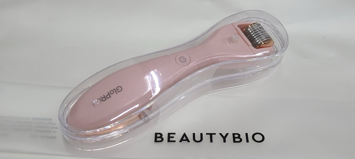 Microneedling Facial Tool with Face Attachment and Charger - Pink