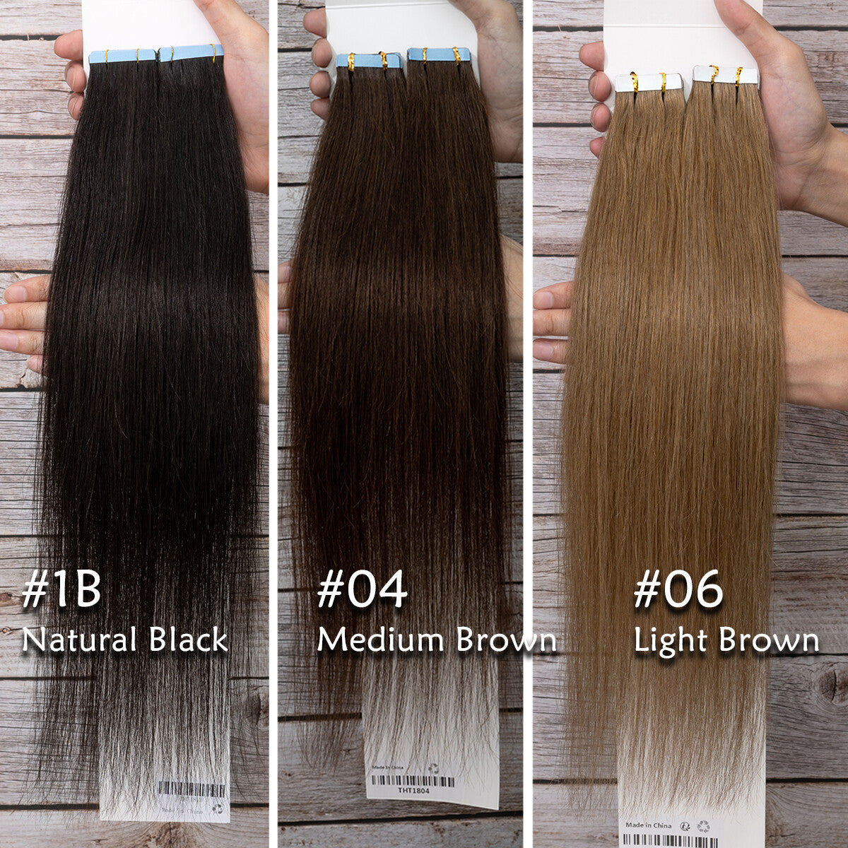 Remy Human Hair Tape-In Extensions Full Head 200g - Multiple Colors & Lengths