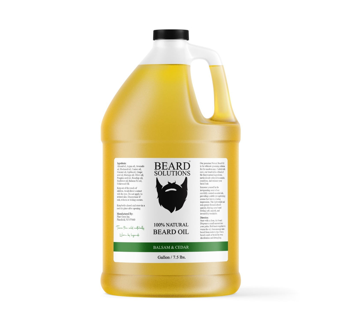 Natural Beard Oil Gallon - Bulk 7.5 lbs Men’s Hair Growth & Nourishing Serum