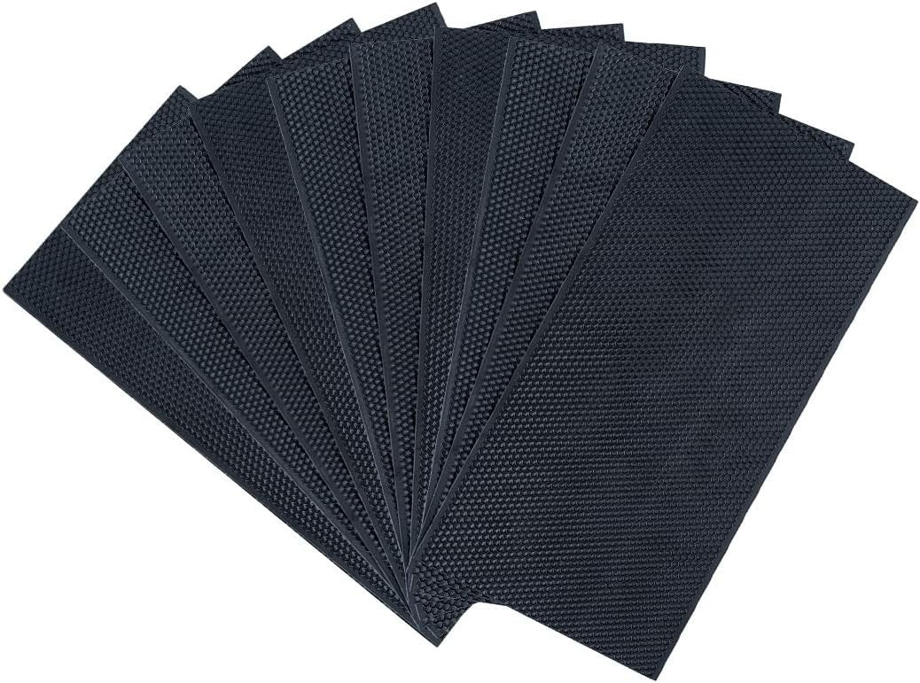 Beeswax Coated Deep Foundation Sheets for Beehives – 10 Pack, 8.5 in