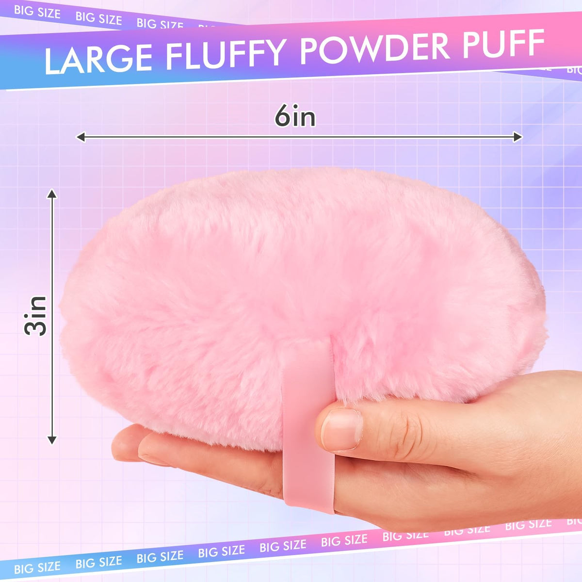Large Body Powder Puff 6 Inch Soft Makeup & Body Powder Applicator