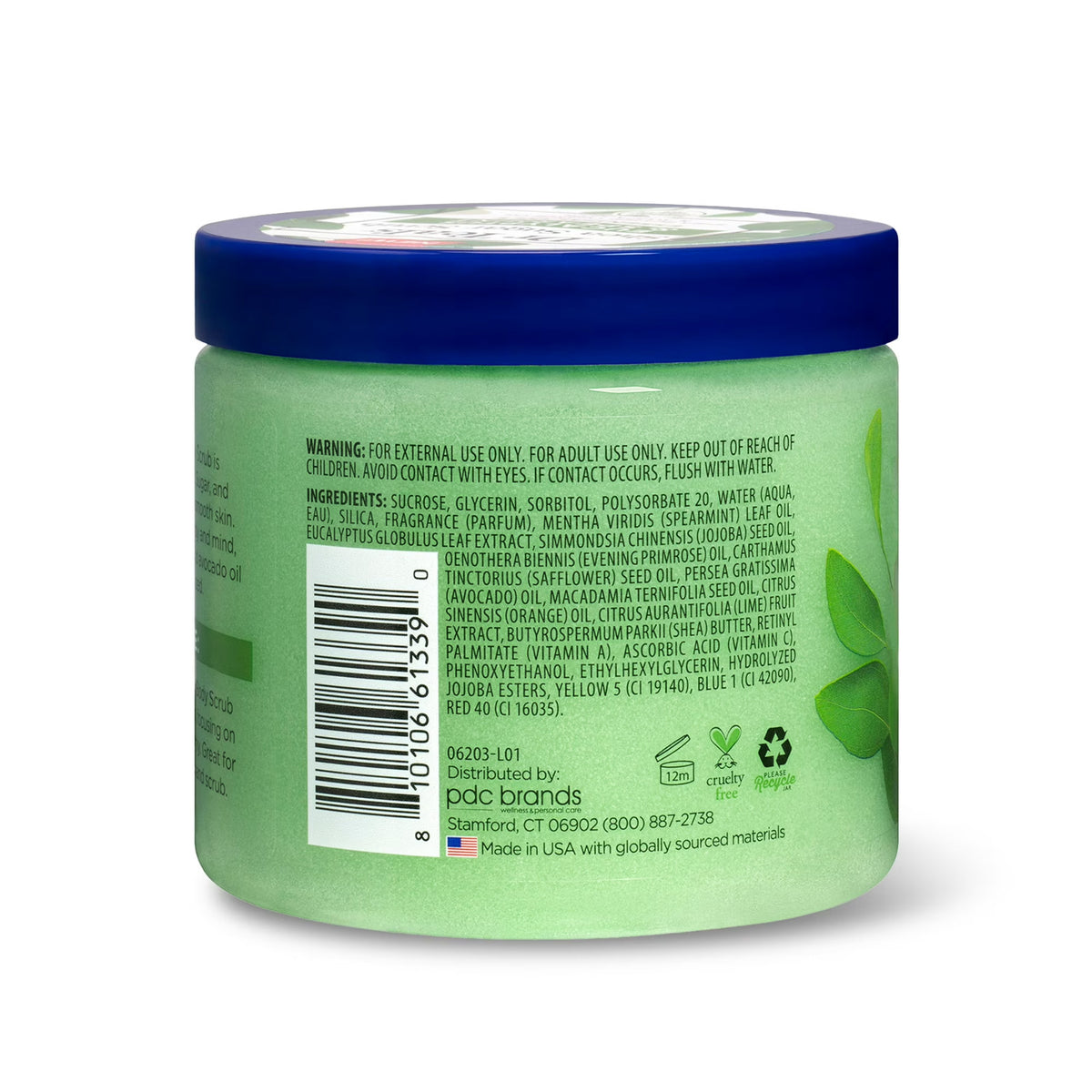 Dr Teal's Shea Sugar Body Scrub Eucalyptus and Spearmint, 19 oz -