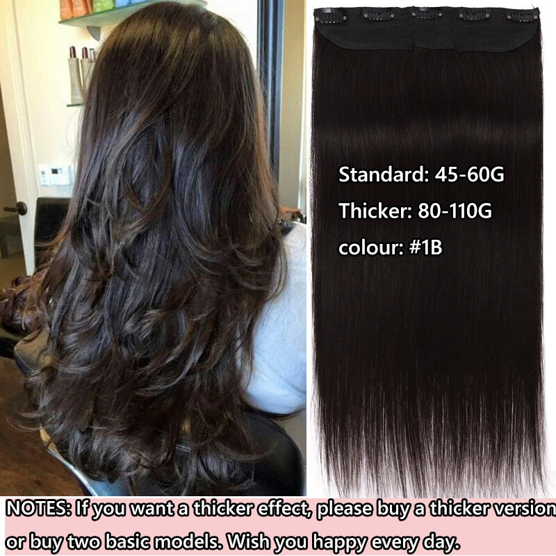 Invisible Clip-In Hair Extensions 100% Remy Human Hair - Full Head 16 Inches
