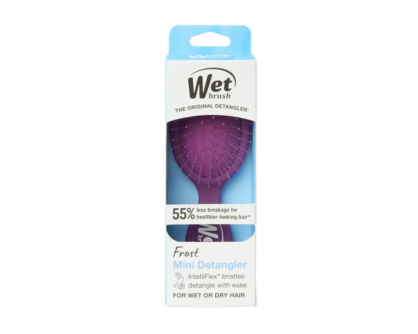 Mini Detangler Hairbrush with IntelliFlex Bristles - Frost Purple