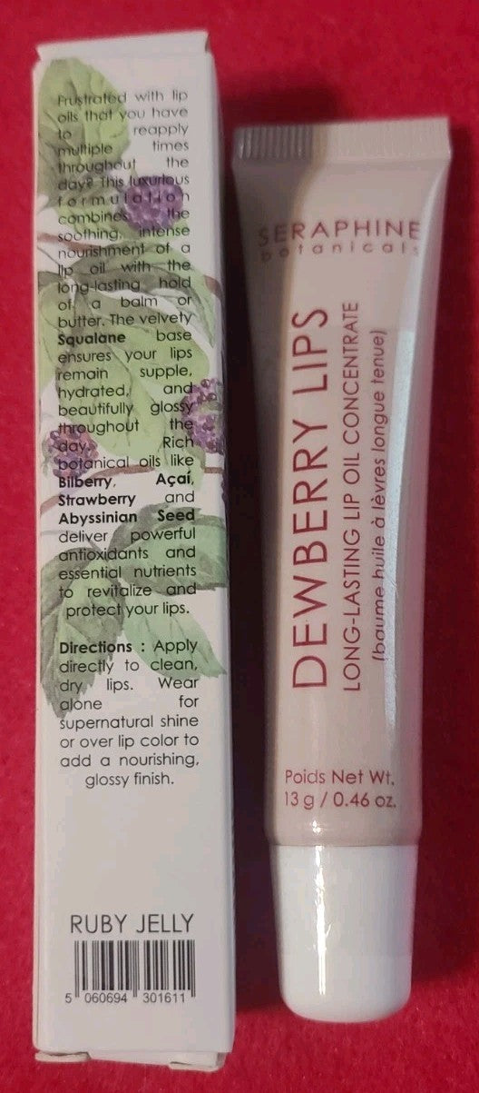 Seraphine Dewberry Lip Oil Ruby Jelly Long Lasting Lip Treatment 0.46 oz