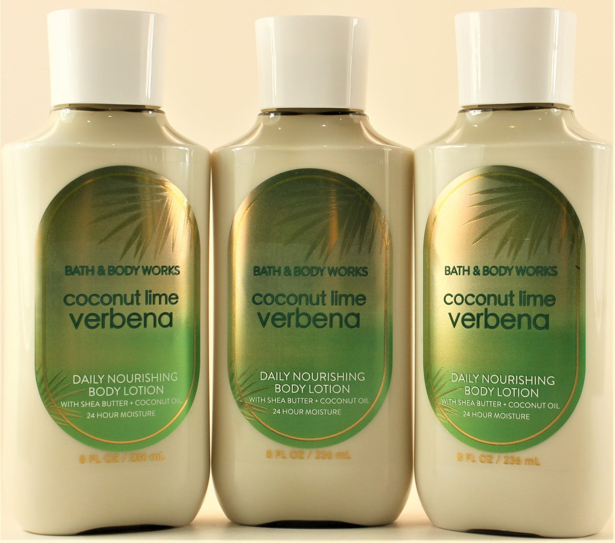 Coconut Lime Verbena Body Lotion Moisturizer 8oz - 3 Pack