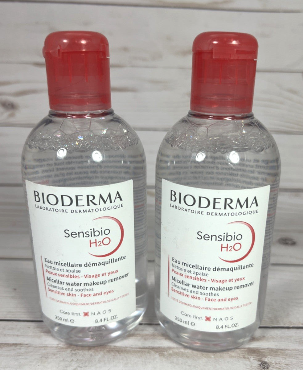 Bioderma Sensibio H2O Micellar Water for Sensitive Skin - Makeup Remover - 2 Bottles