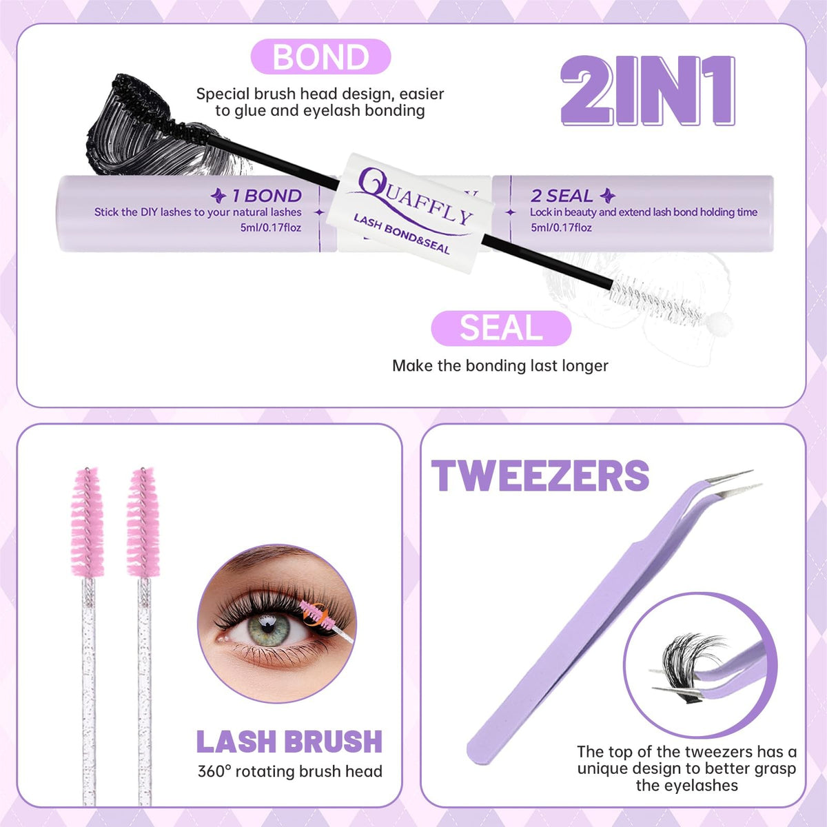 DIY Lash Extension Kit with 100D+150D Volume Lashes & Accessories