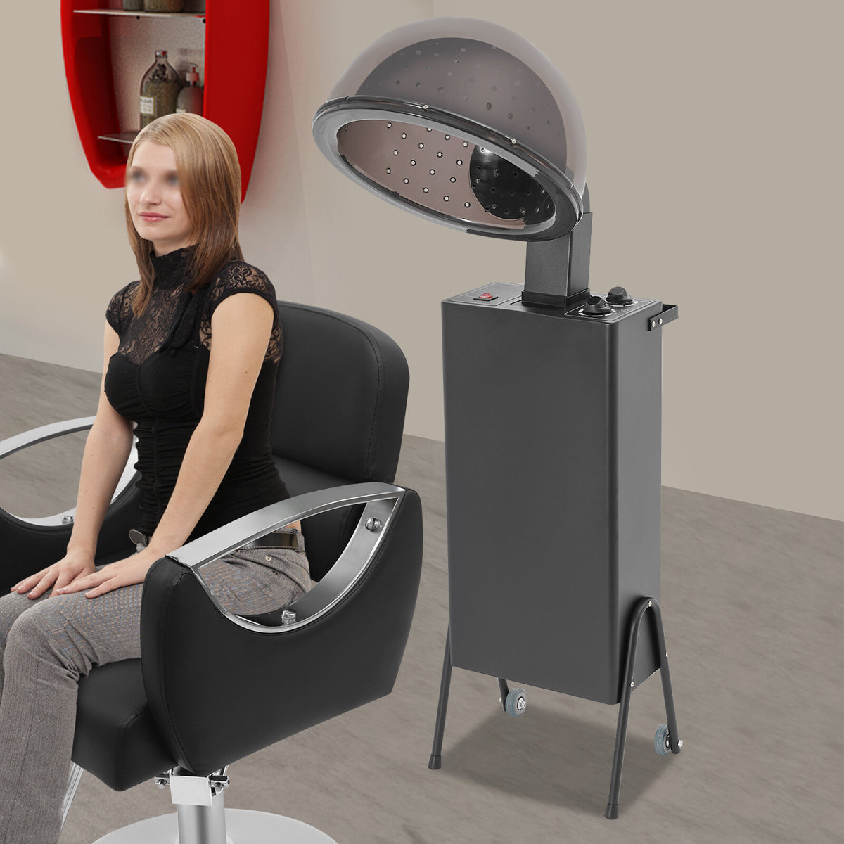Salon Hair Dryer with Adjustable Temperature 1200W Freestanding Hair Styling Machine