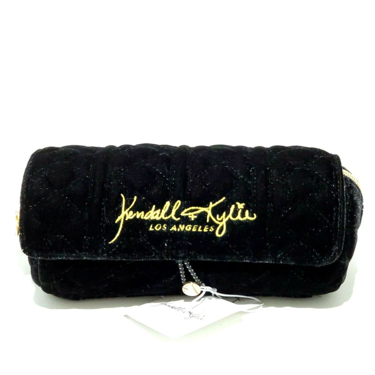 Kendall + Kylie Black Fold-Over Makeup Brush Organizer Pouch