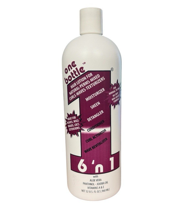 6 N 1 One Bottle Hair Lotion For Natural-Perms-Curls-waves W Aloe