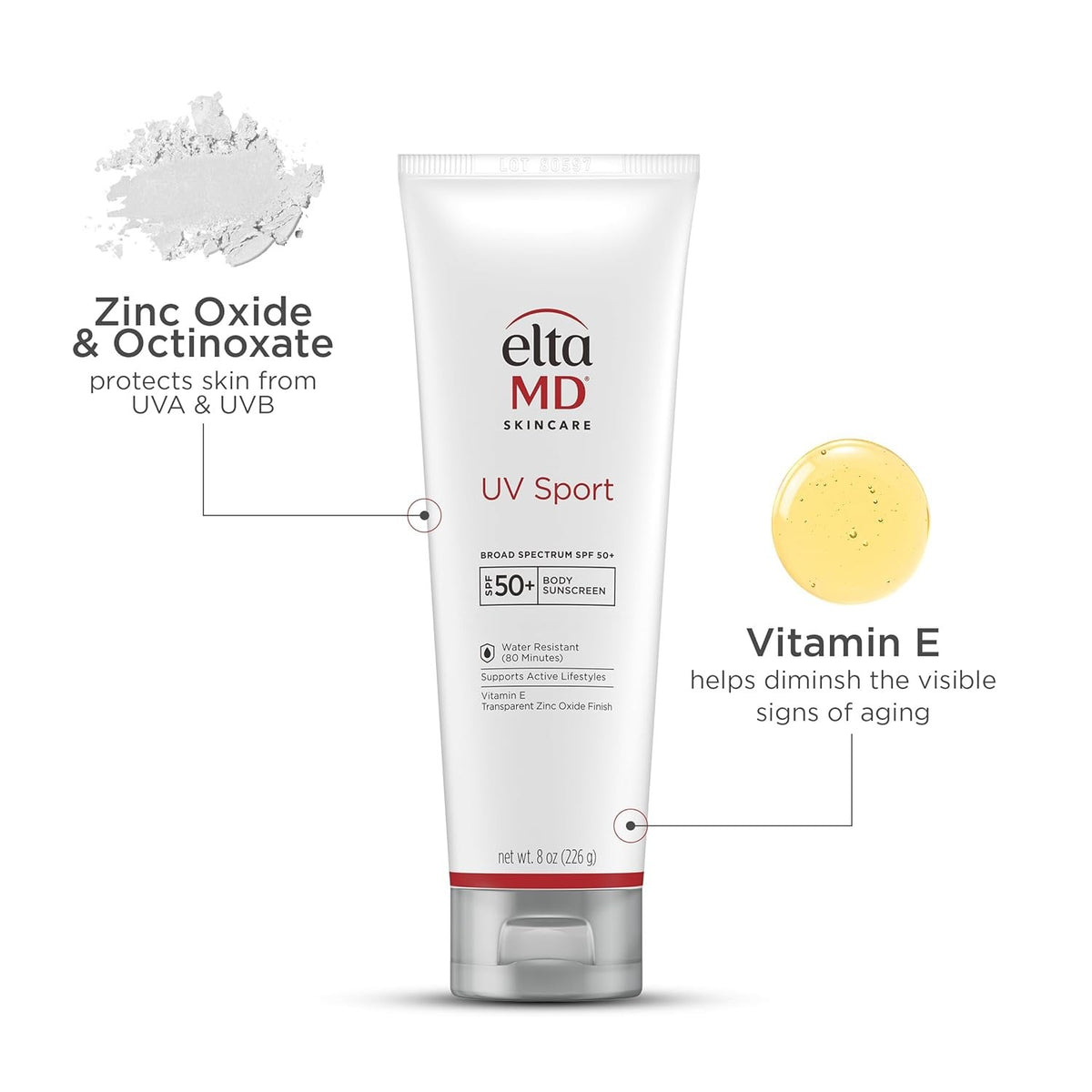 UV Sport Broad Spectrum SPF 50 Sunscreen 8oz