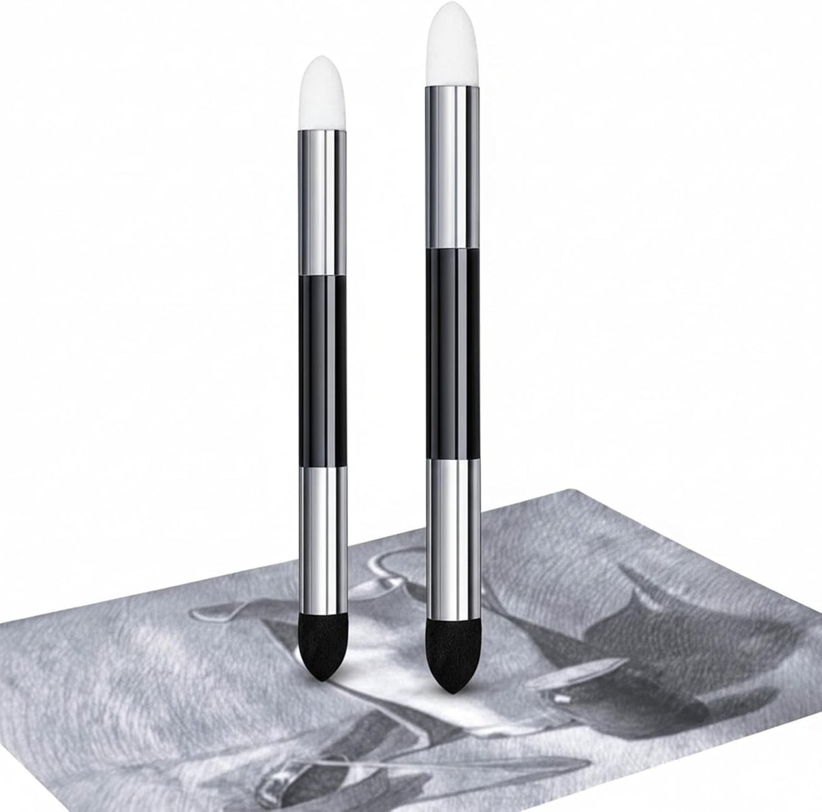 Washable Art Blending Sponge Pen Set - 2 Sizes for Drawing & Shading