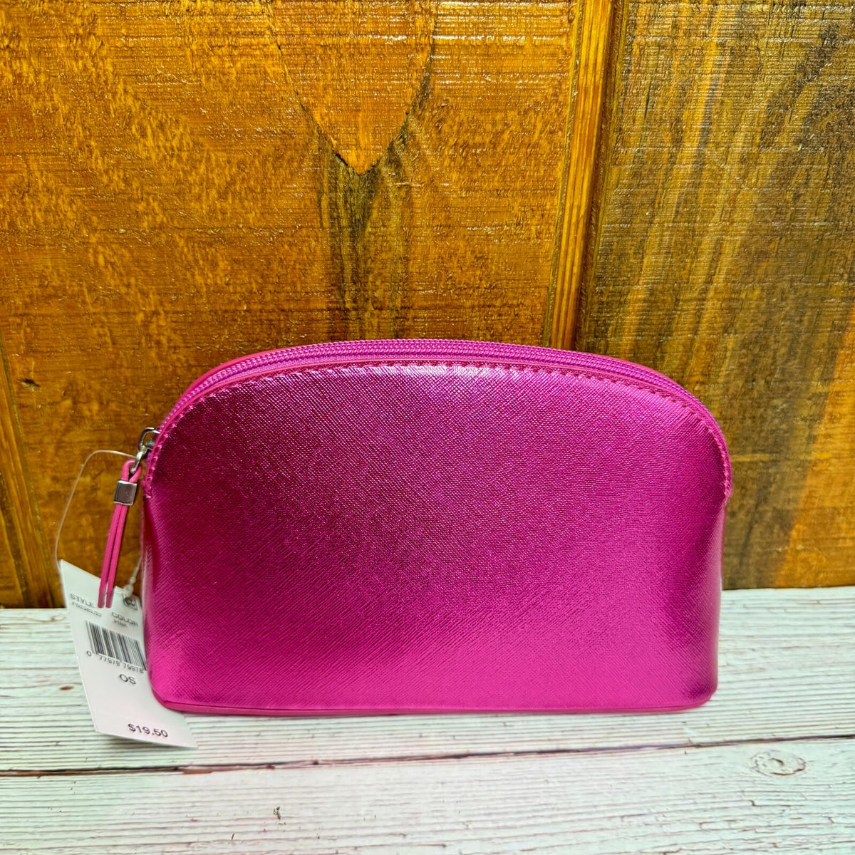 Pink Zip Around Cosmetic Bag - Travel Makeup Organizer