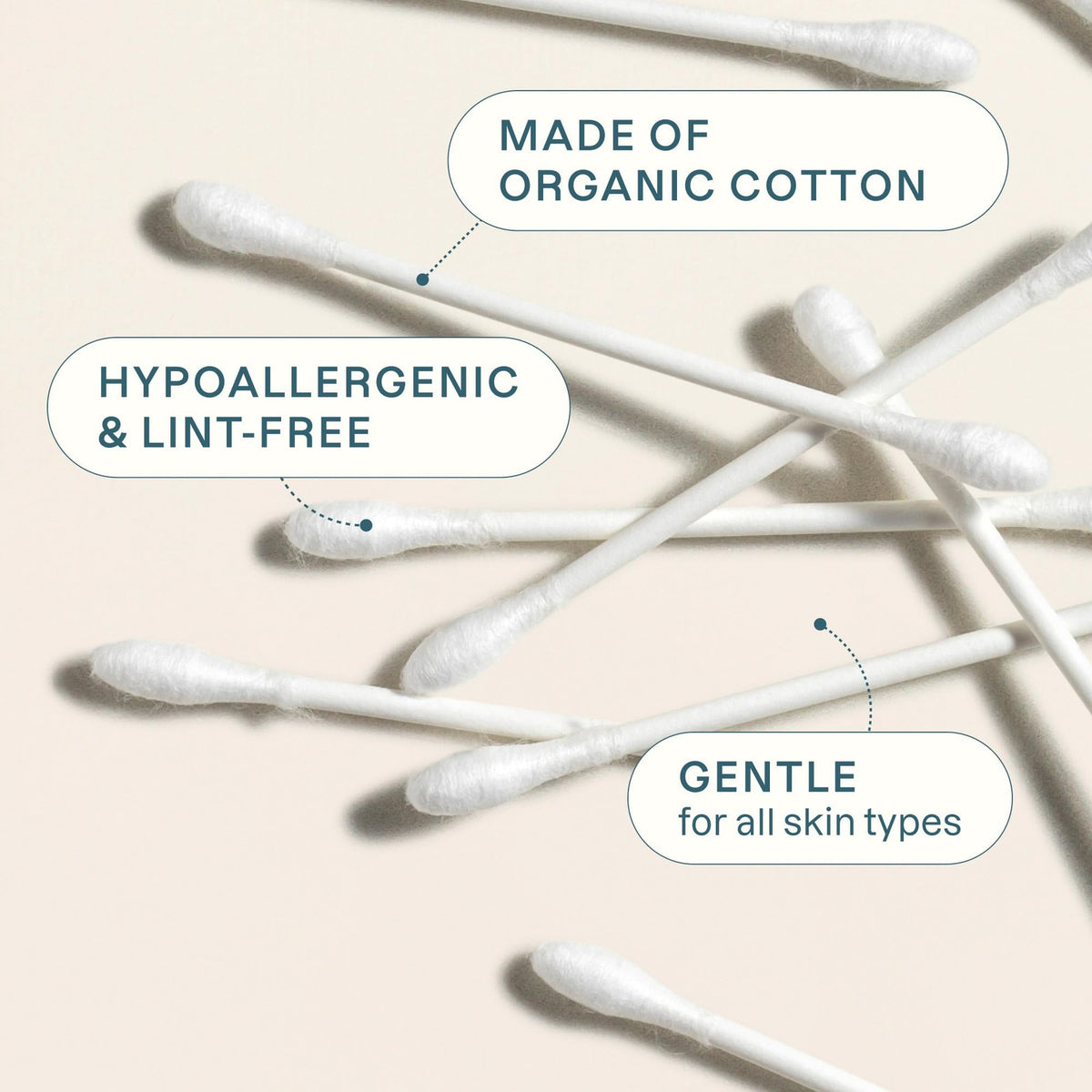 Organic Cotton Swabs - Eco-Friendly 400 Count for Personal Care & Beauty