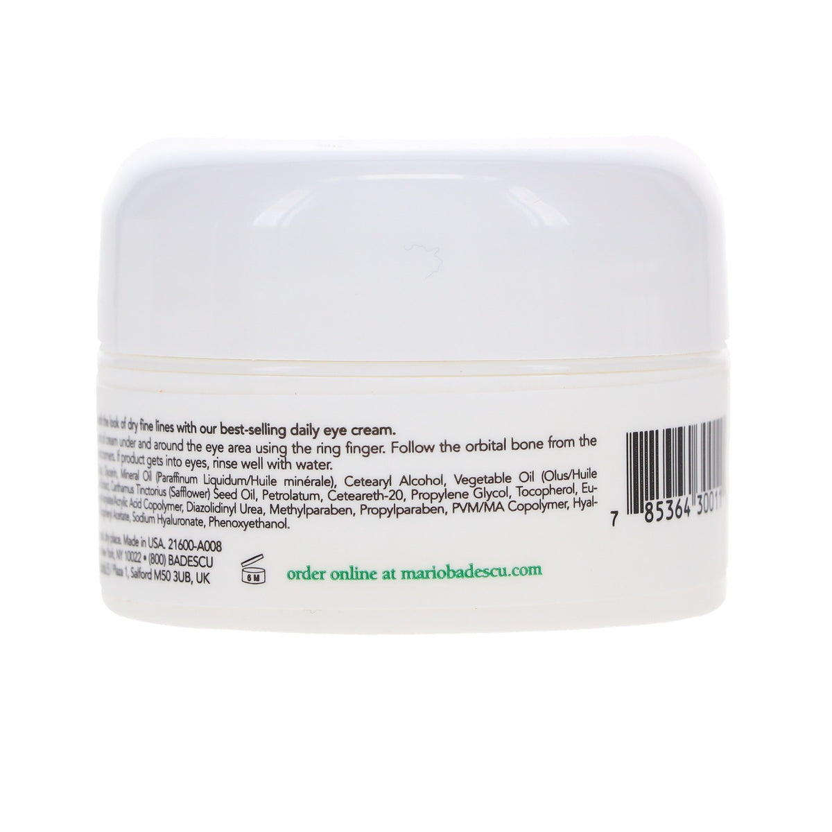 Hyaluronic Eye Cream for Dark Circles & Puffiness - 0.5 oz
