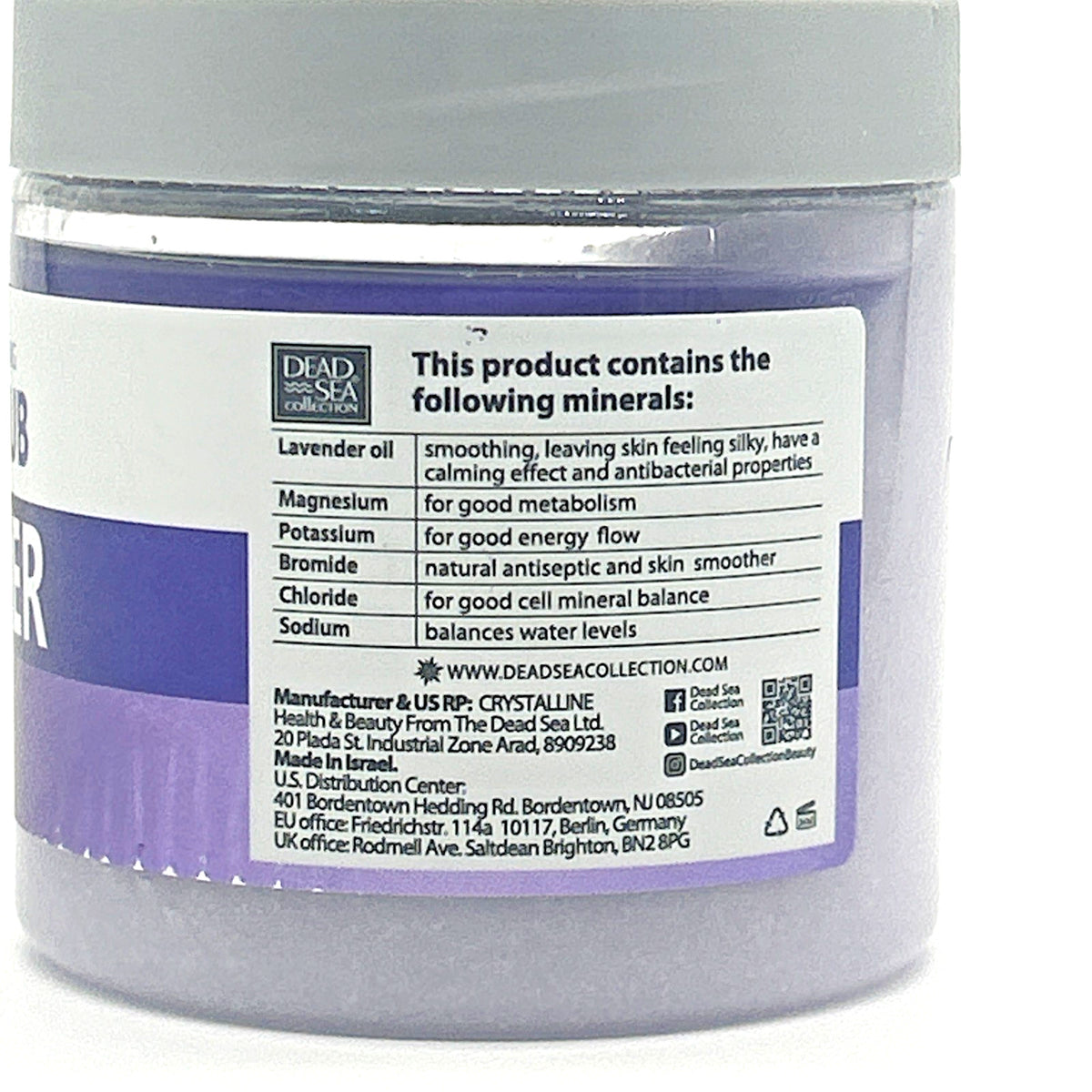 Dead Sea Collection Lavender Exfoliating Glow Mineral Salt Scrub