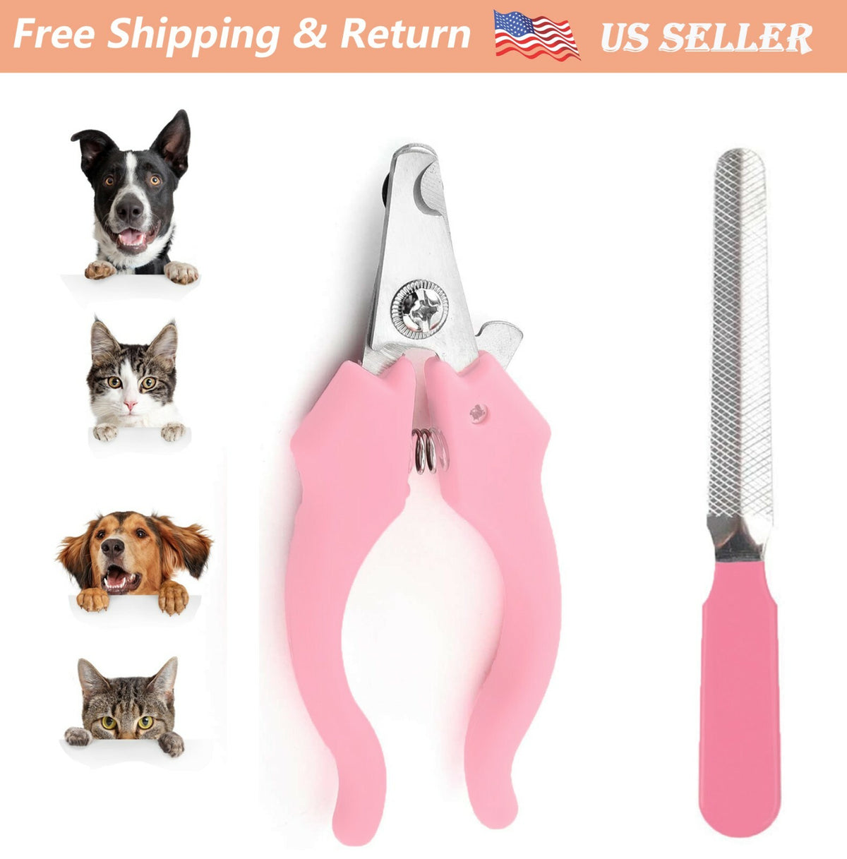 Pet Nail Clipper - Cat, Dog & Small Animal Grooming Tool