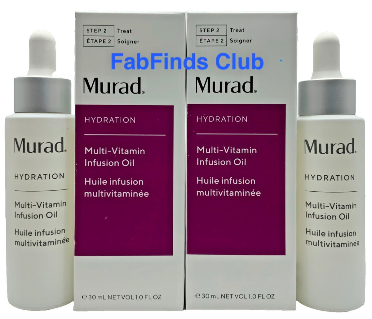 Hydrating Multi-Vitamin Skin Oil Set - 2x 1oz
