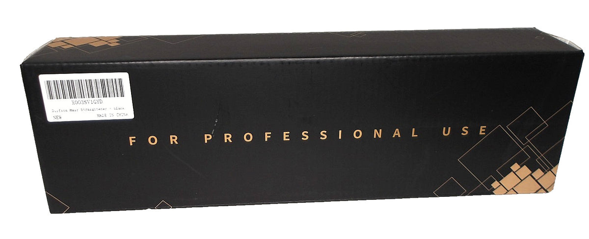 Professional 1-Inch Ceramic Flat Iron Hair Straightener with Clips & Gloves