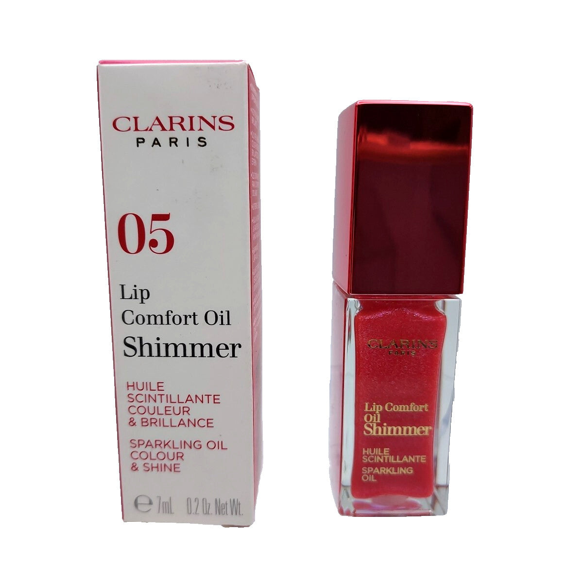 Clarins Lip Comfort Oil Shimmer Pretty in Pink 0.2oz