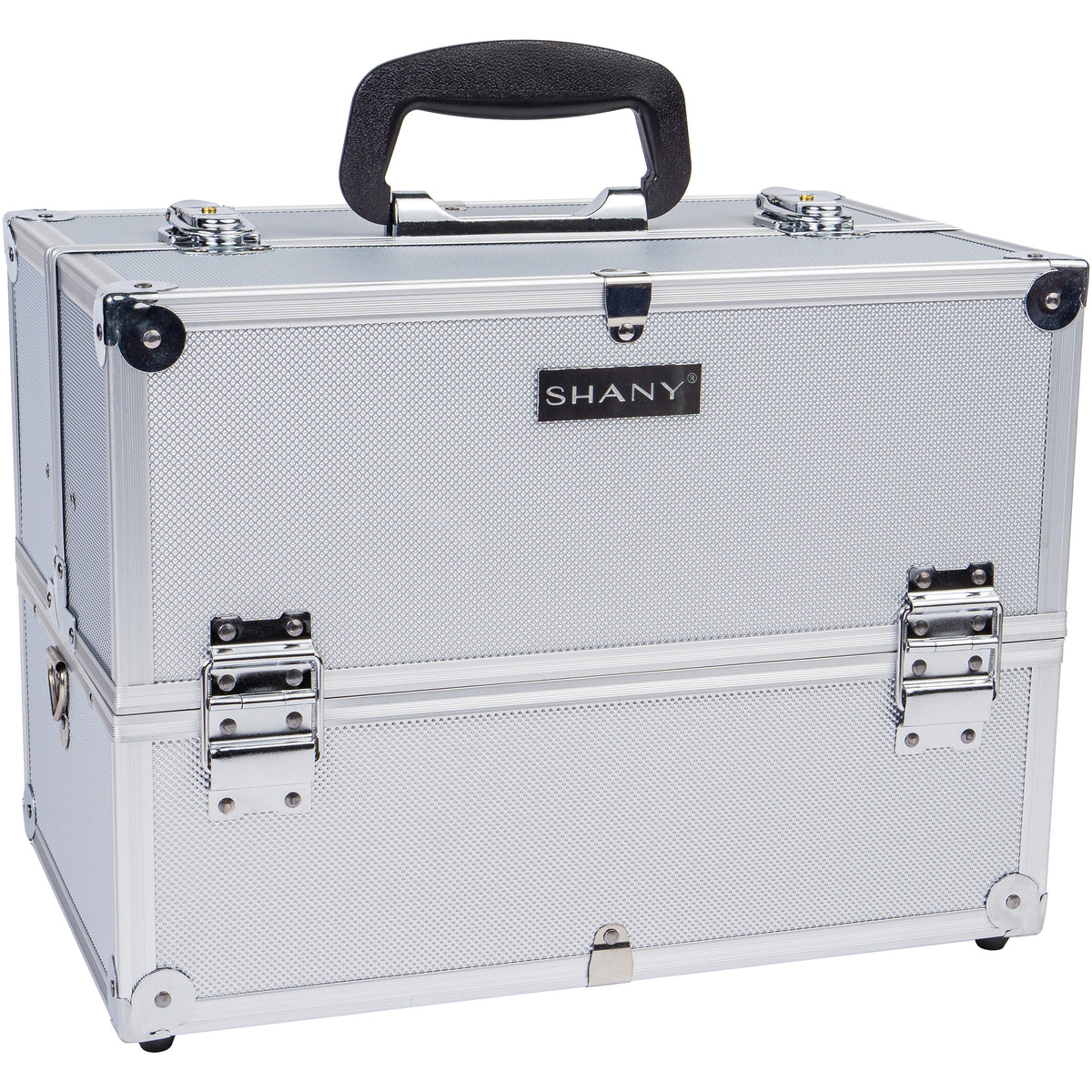 Professional Makeup Train Case with Shoulder Strap and Locks - High Capacity Storage
