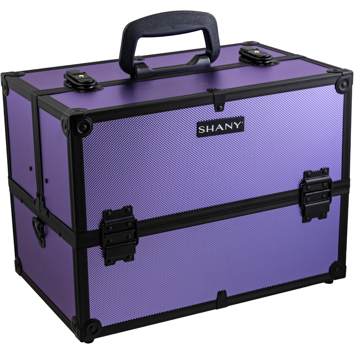 Professional Makeup Train Case with Shoulder Strap and Locks - High Capacity Storage
