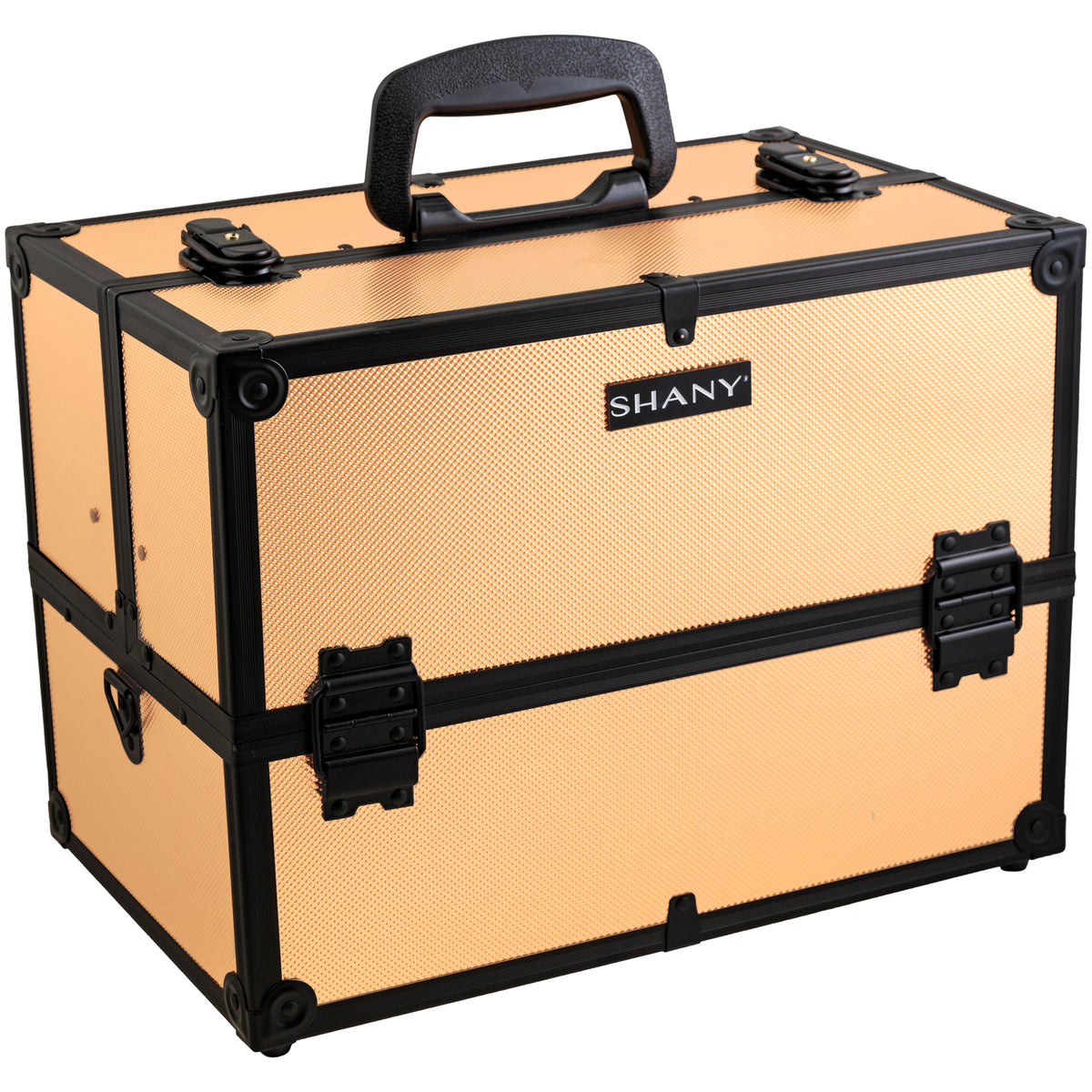 Professional Makeup Train Case with Shoulder Strap and Locks - High Capacity Storage
