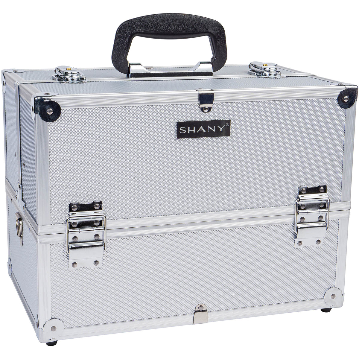 Professional Makeup Train Case with Shoulder Strap and Locks - High Capacity Storage