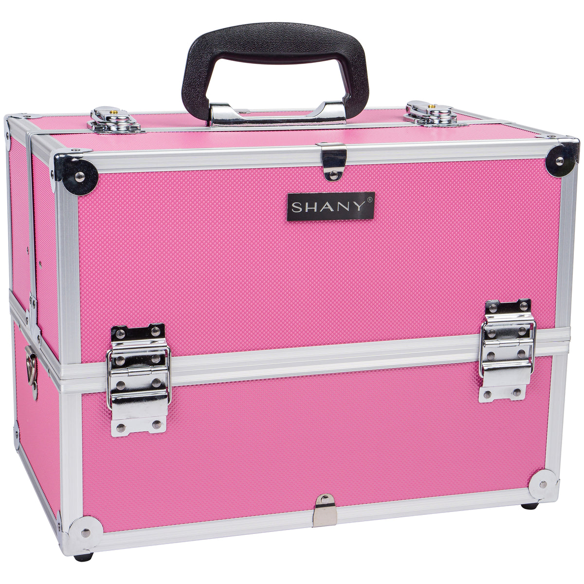 Professional Makeup Train Case with Shoulder Strap and Locks - High Capacity Storage
