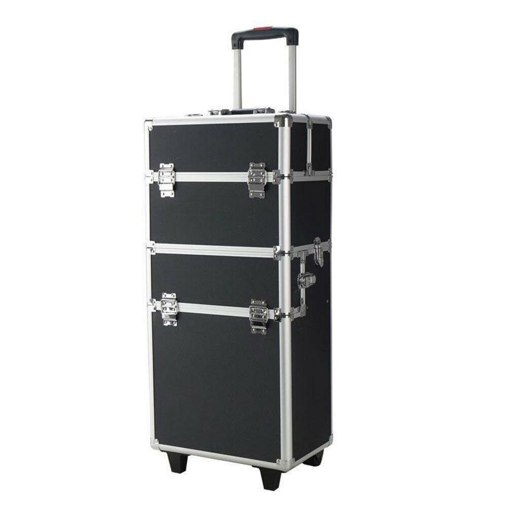 Aluminum Rolling Makeup & Jewelry Organizer Trolley with Handle - Salon & Travel