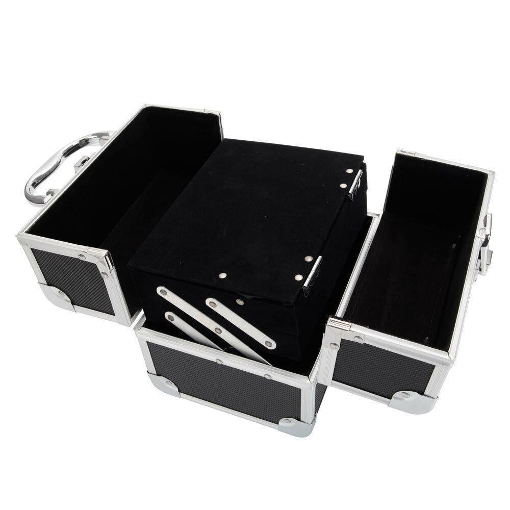 Aluminum Rolling Makeup & Jewelry Organizer Trolley with Handle - Salon & Travel