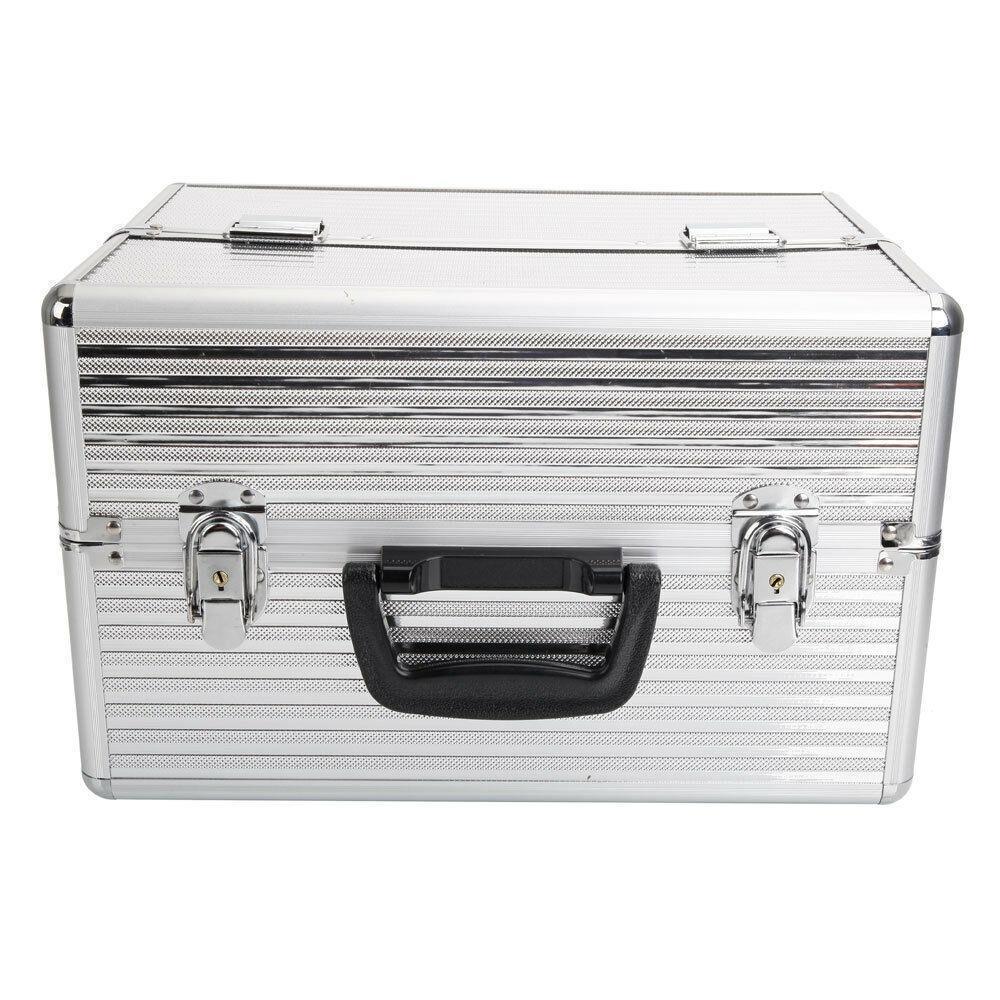 Aluminum Rolling Makeup & Jewelry Organizer Trolley with Handle - Salon & Travel