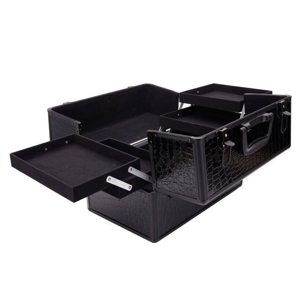 Aluminum Rolling Makeup & Jewelry Organizer Trolley with Handle - Salon & Travel